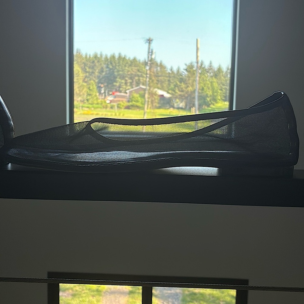 Black mesh ballet flats by Voleece - Picture 3 of 6